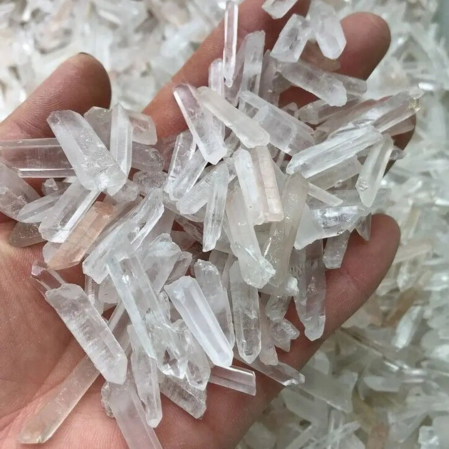 100% Natural Clear  Healing Quartz Crystal White Crystal   Wand Energy Stone Collectables DIY  Home Decor