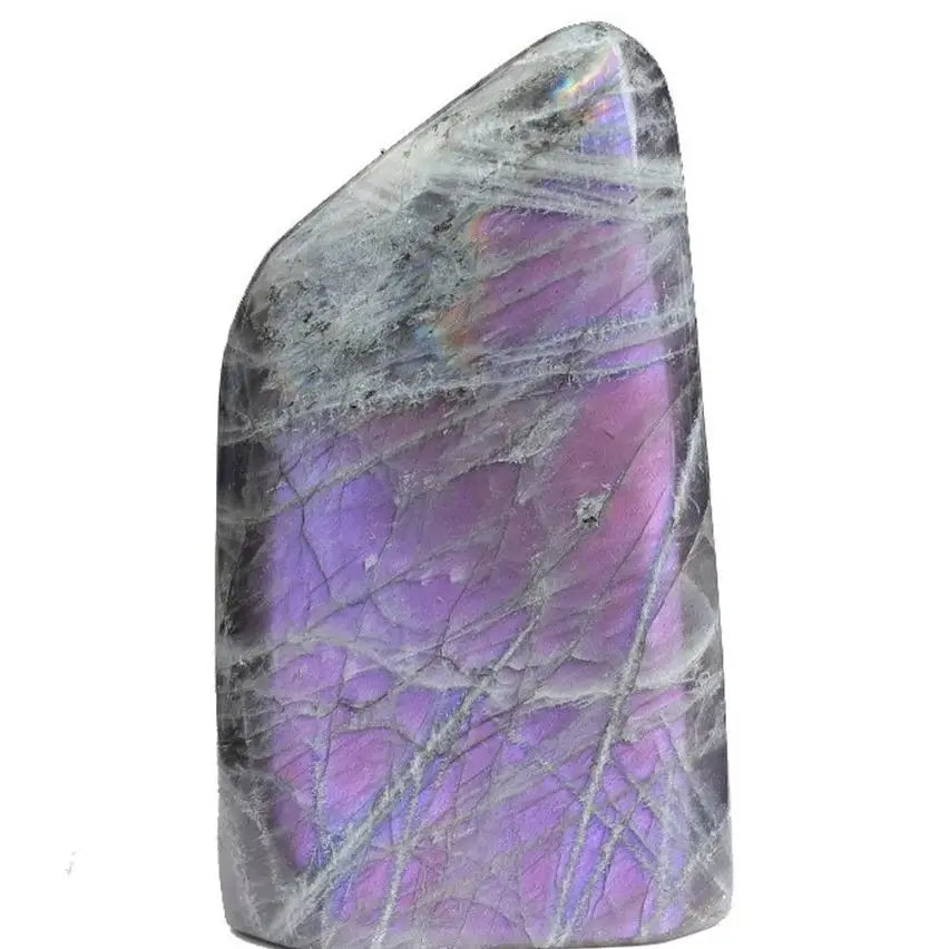 100g-1500g Natural Violet  Moonstone Geometrical Shape Raw Gemstone Polished Quartz Labradorite Healing Crystal Home Decoration