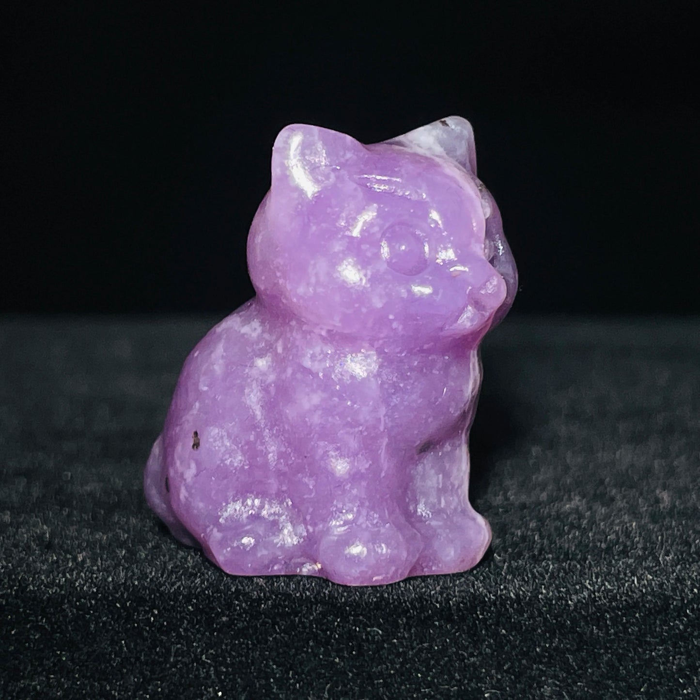 1PC Cute Jauntily Sitting Cat Natural Crystal Kitty Carving Gift for Her Souvenir Delightful Home Decor Reiki Stone Ornaments