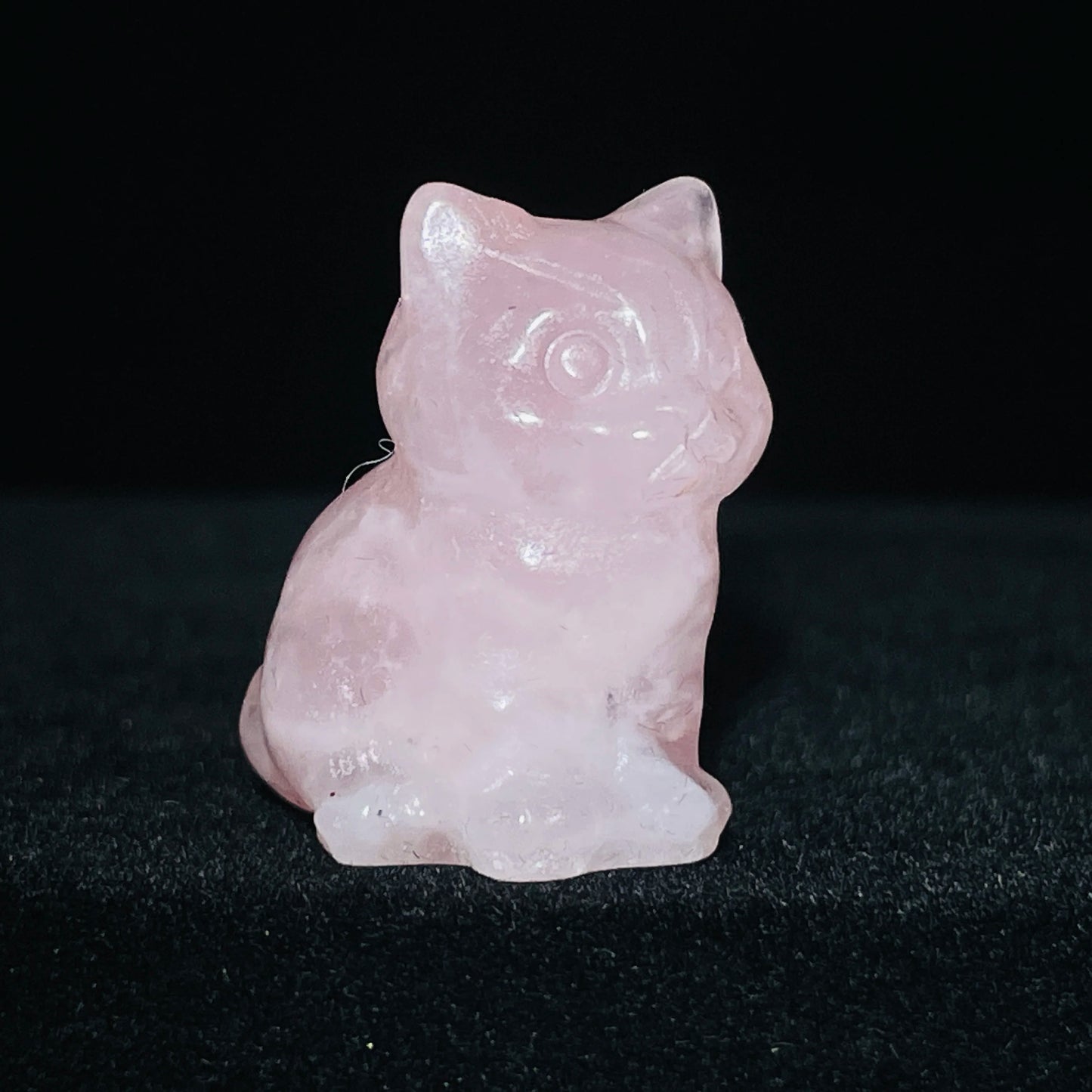 1PC Cute Jauntily Sitting Cat Natural Crystal Kitty Carving Gift for Her Souvenir Delightful Home Decor Reiki Stone Ornaments