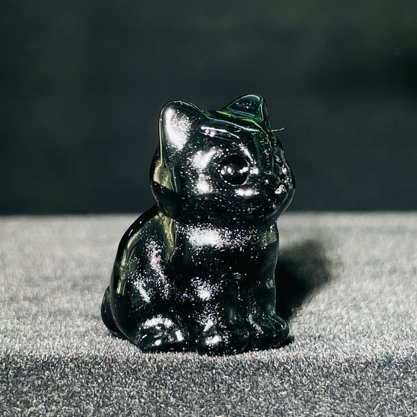 1PC Cute Jauntily Sitting Cat Natural Crystal Kitty Carving Gift for Her Souvenir Delightful Home Decor Reiki Stone Ornaments